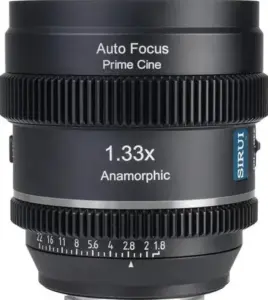20mm t/1.8 1.33X S35 AF Anamorphic Sony EMount Neutral Flare