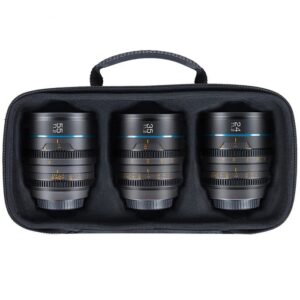 SIRUI NIGHTWALKER SERIES 24 35/55MM T1.2 S35 MF CINE LENS BUNDLE M4/3 MOUNT GUN METAL GRAY