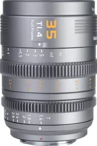 VP1 Vision Prime 35mm t/1.4 Metal Grey Sony EMount Nativo Baionette RF/Z/LMount in dotazione