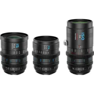 VISION PRIME T1.4 FULLFRAME CINE LENS 15MM75MM150MM BLACK NATIVE EMOUNT BLACK COLOR Z/RF/L MOUNT ADAPTER