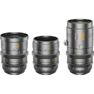 VISION PRIME T1.4 FULLFRAME CINE LENS 15MM75MM150MM GREY NATIVE EMOUNT MENTAL GREY COLOR Z/RF/L MOUNT ADAPTER