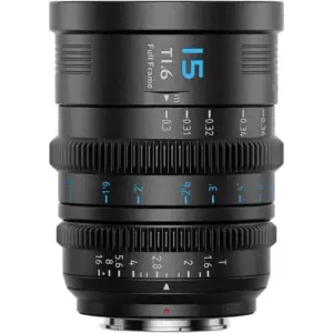 VISION PRIME T1.4 FULLFRAME CINE LENS 15MM BLACK NATIVE EMOUNT BLACK COLOR Z/RF/L MOUNT ADAPTER