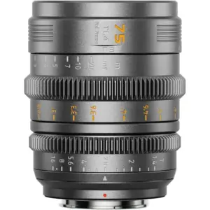 VISION PRIME T1.4 FULLFRAME CINE LENS 75MM GREY NATIVE EMOUNT MENTAL GREY COLOR Z/RF/L MOUNT ADAPTER
